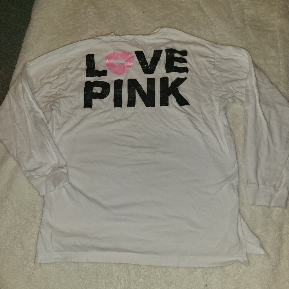 Victory secret love long sleeve shirt size lg